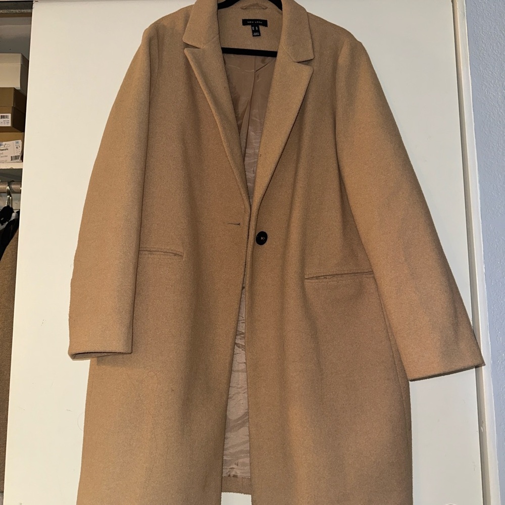 New Look Camel Wool Blend Coat